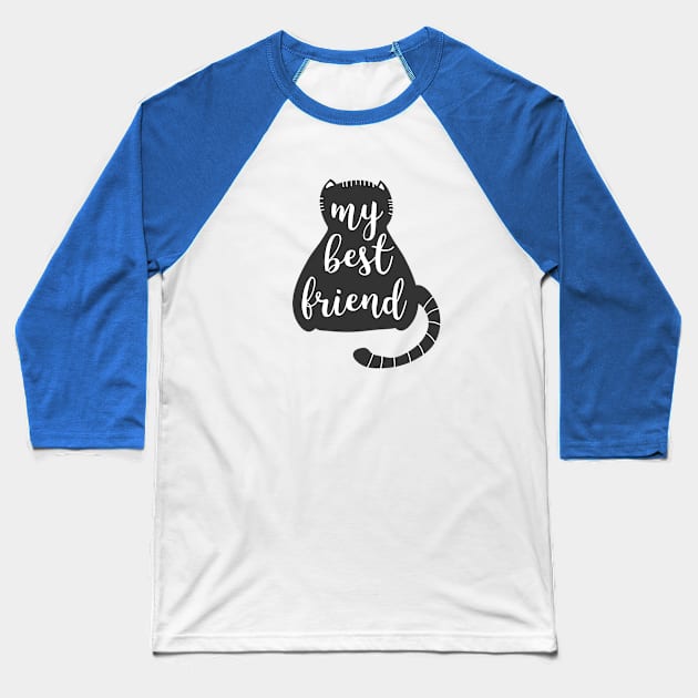 Cute cat Baseball T-Shirt by UniqueDesignsCo